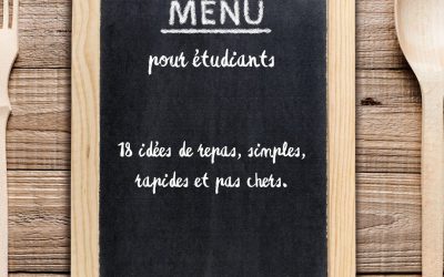 Menus de rentrée pour étudiants