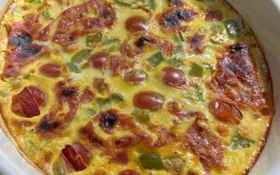 Flan de tomates cerises et chorizo